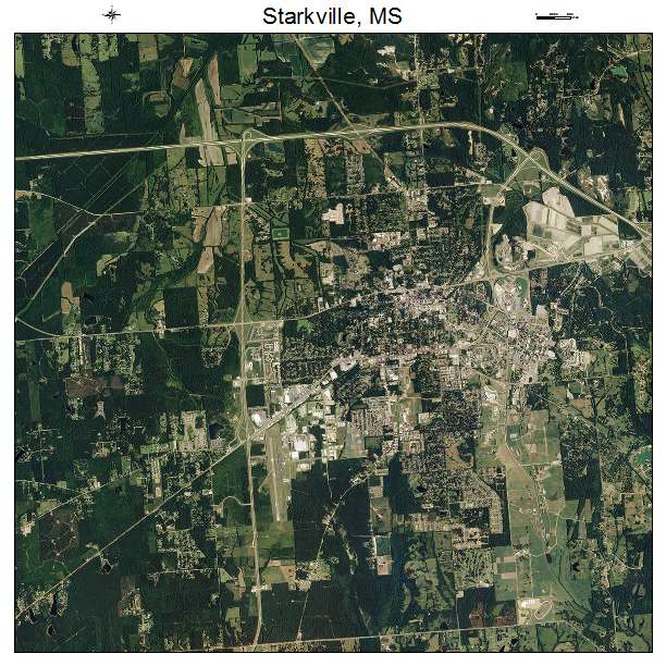 Starkville, MS air photo map