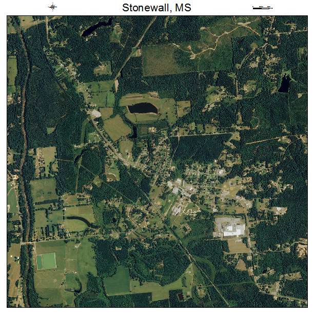 Stonewall, MS air photo map
