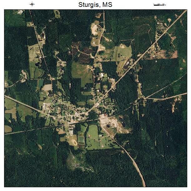 Sturgis, MS air photo map