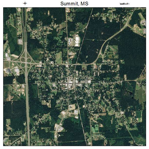 Summit, MS air photo map