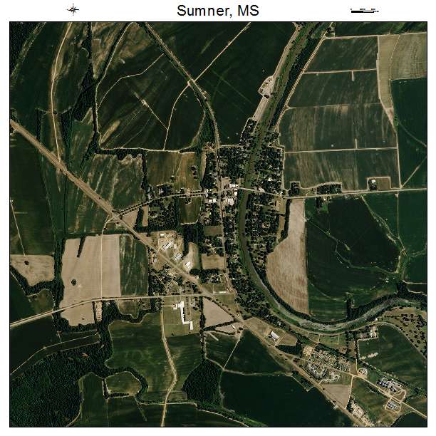 Sumner, MS air photo map