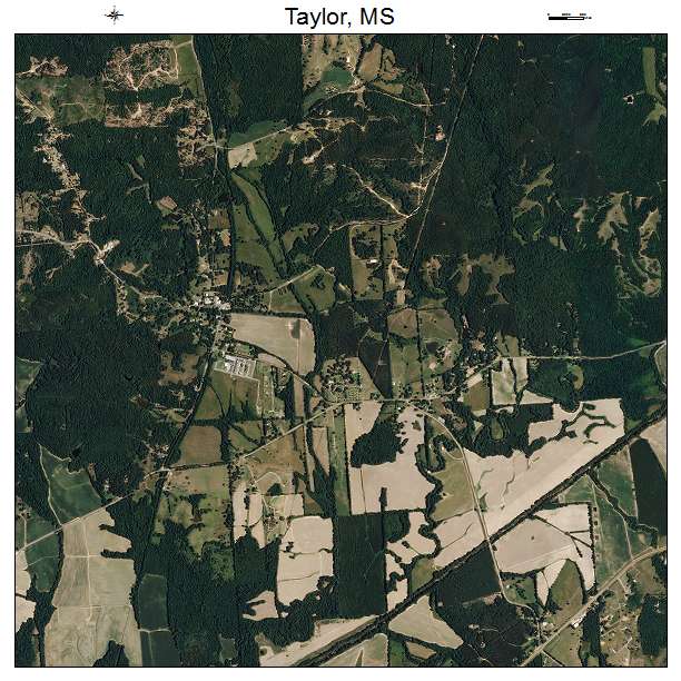 Taylor, MS air photo map