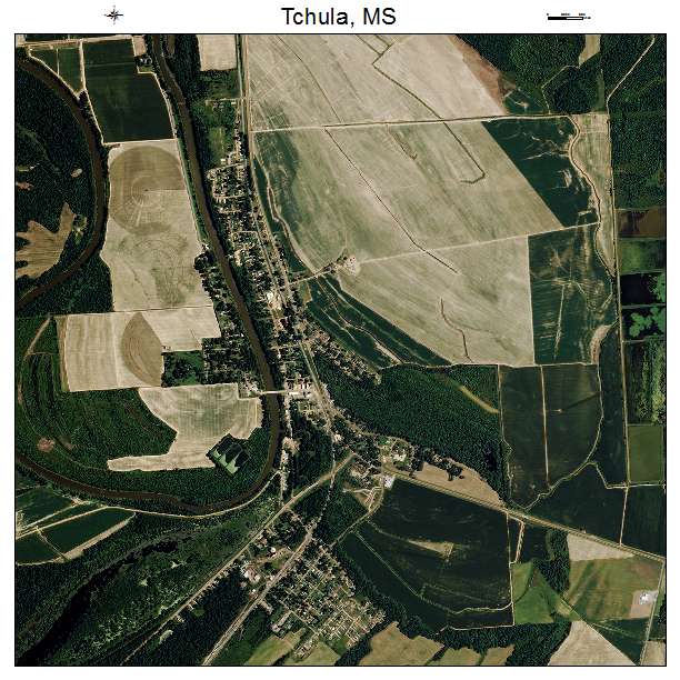 Tchula, MS air photo map