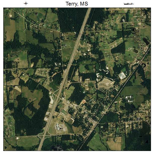 Terry, MS air photo map