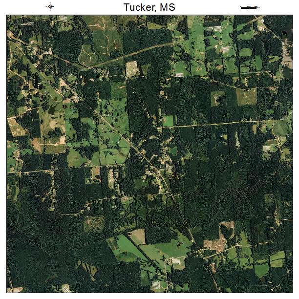 Tucker, MS air photo map
