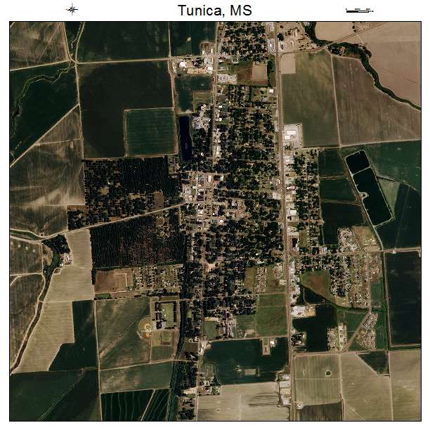 Tunica, MS air photo map