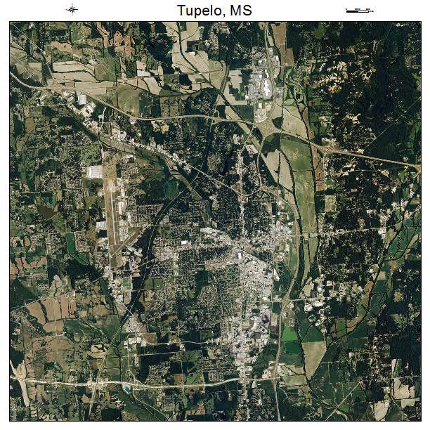 Tupelo, MS air photo map