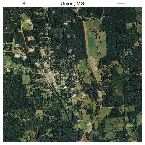 Union, MS air photo map