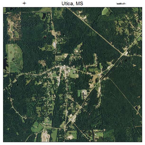 Utica, MS air photo map