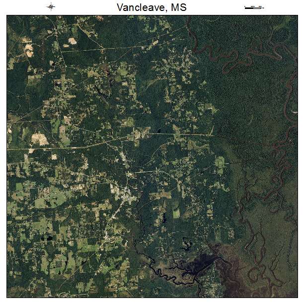 Vancleave, MS air photo map