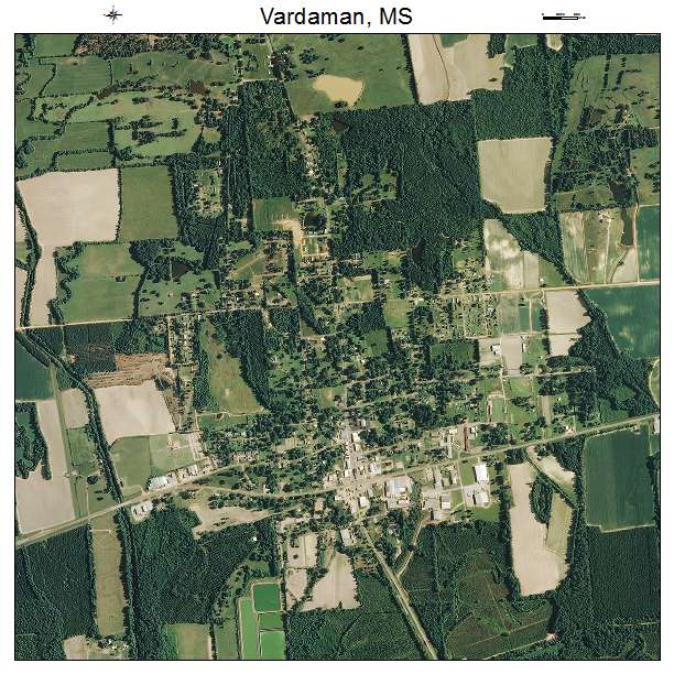 Vardaman, MS air photo map