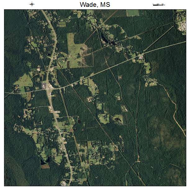 Wade, MS air photo map