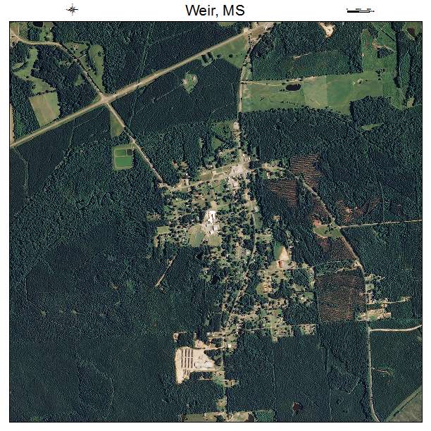 Weir, MS air photo map