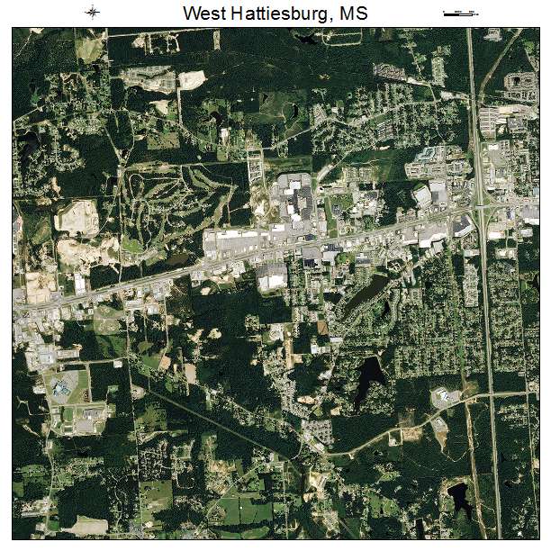 West Hattiesburg, MS air photo map
