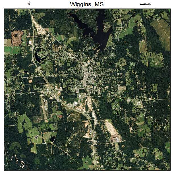 Wiggins, MS air photo map
