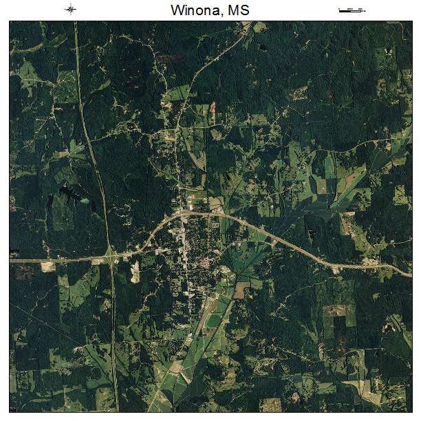 Winona, MS air photo map