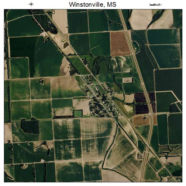 Winstonville, MS air photo map