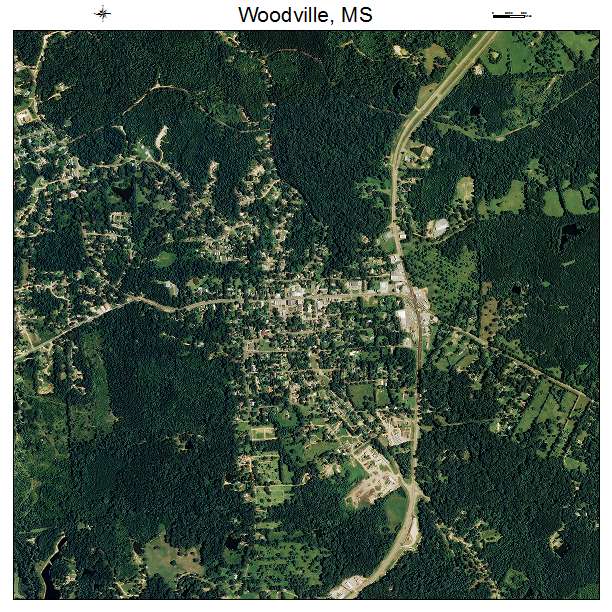 Woodville, MS air photo map