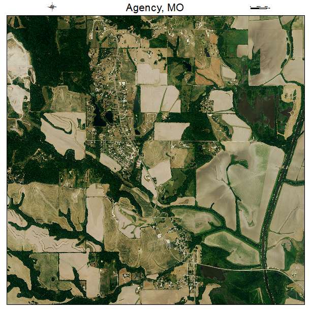 Agency, MO air photo map