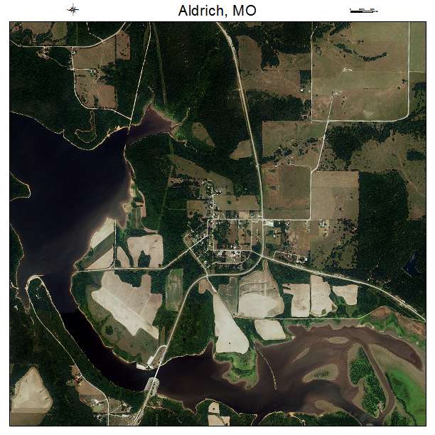 Aldrich, MO air photo map