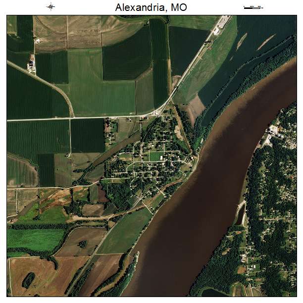 Alexandria, MO air photo map