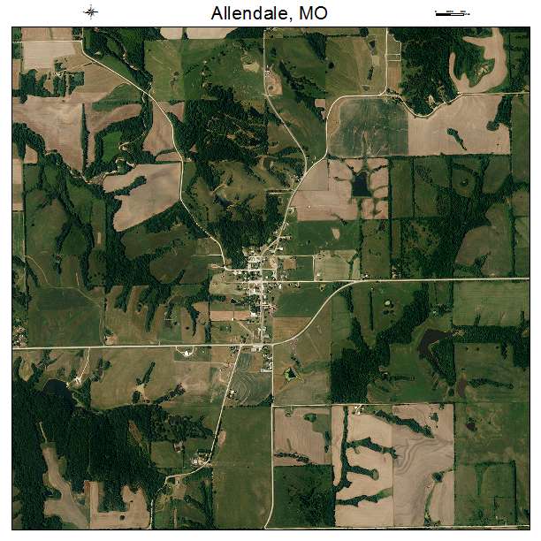Allendale, MO air photo map