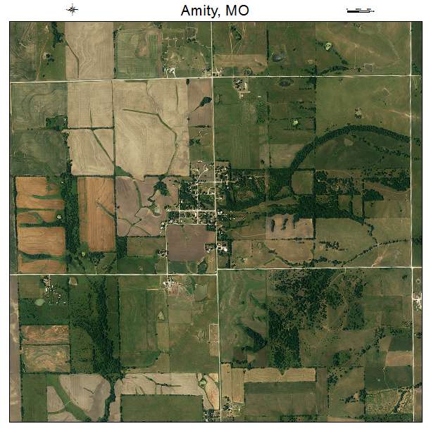 Amity, MO air photo map