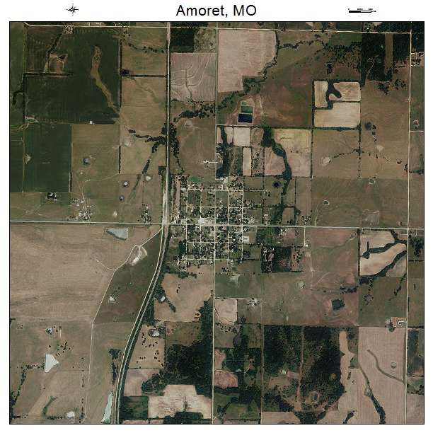 Amoret, MO air photo map