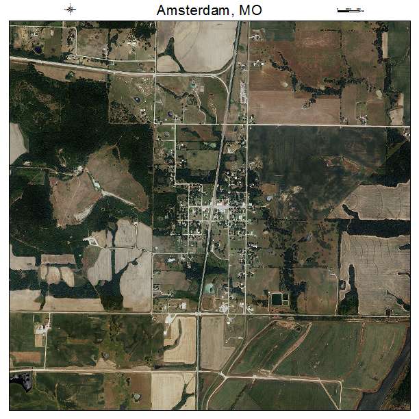 Amsterdam, MO air photo map