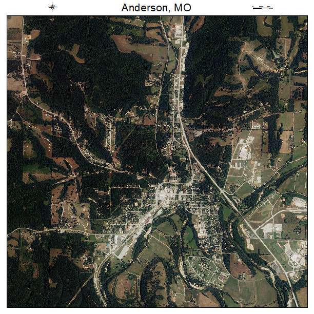Anderson, MO air photo map