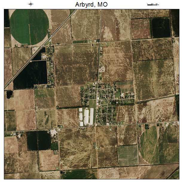 Arbyrd, MO air photo map