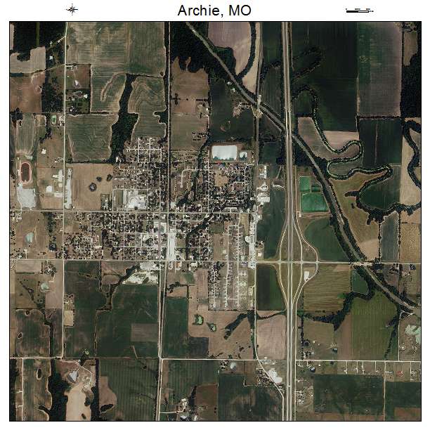 Archie, MO air photo map