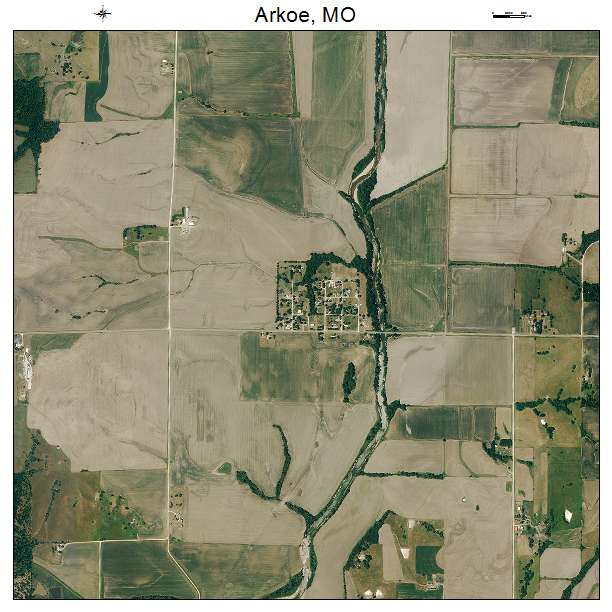 Arkoe, MO air photo map