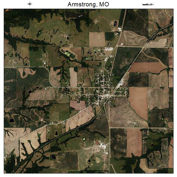 Armstrong, MO air photo map