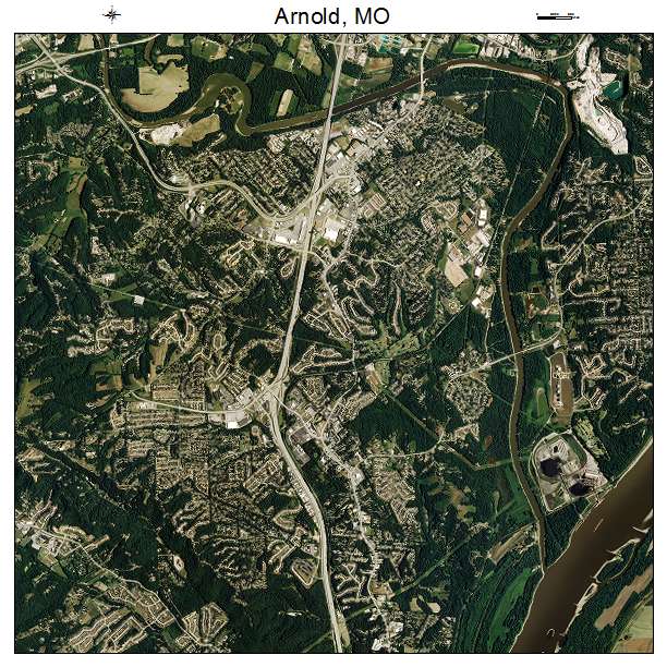 Arnold, MO air photo map
