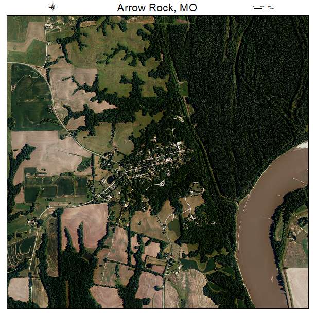 Arrow Rock, MO air photo map