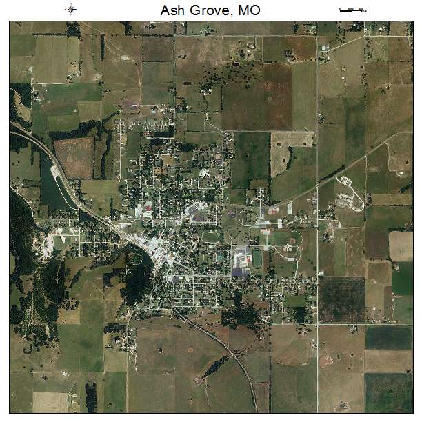 Ash Grove, MO air photo map