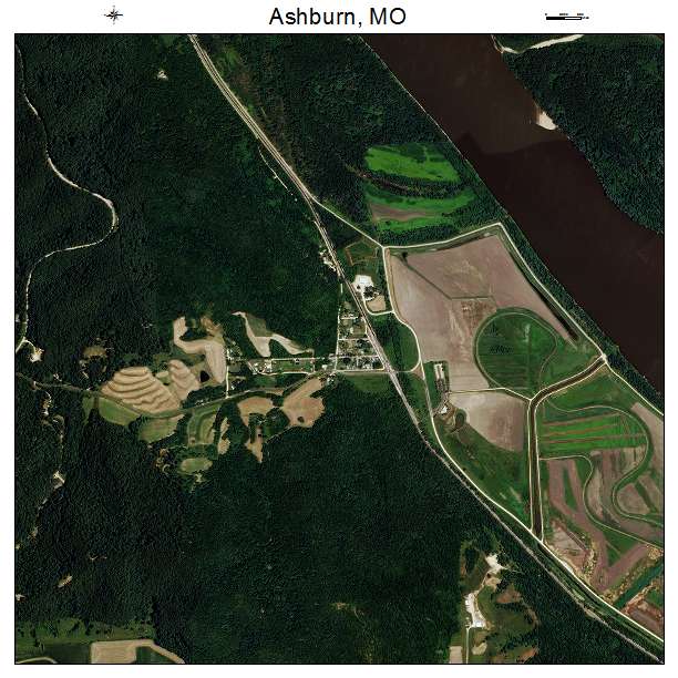 Ashburn, MO air photo map