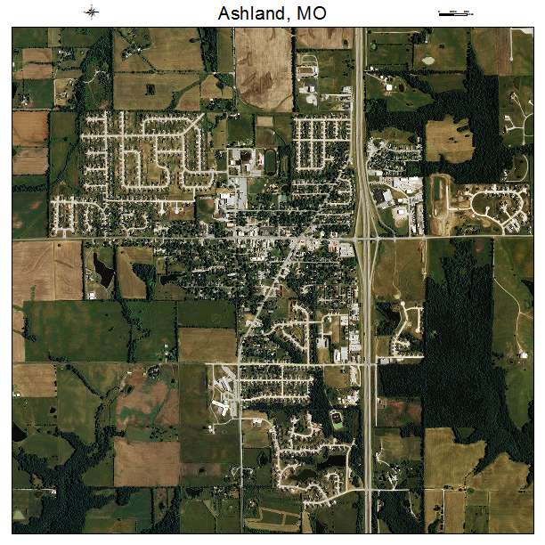 Ashland, MO air photo map