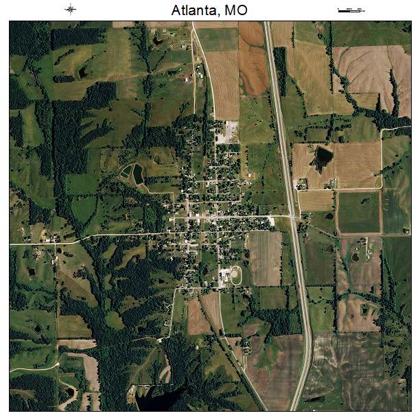 Atlanta, MO air photo map