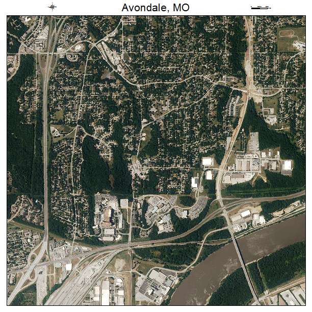 Avondale, MO air photo map