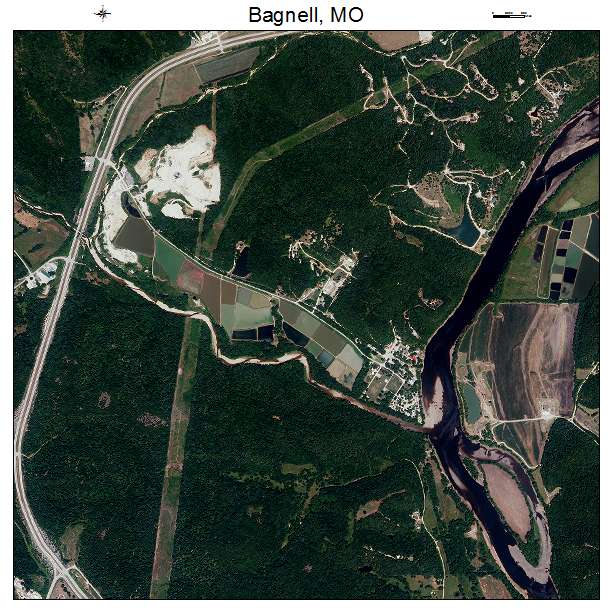 Bagnell, MO air photo map