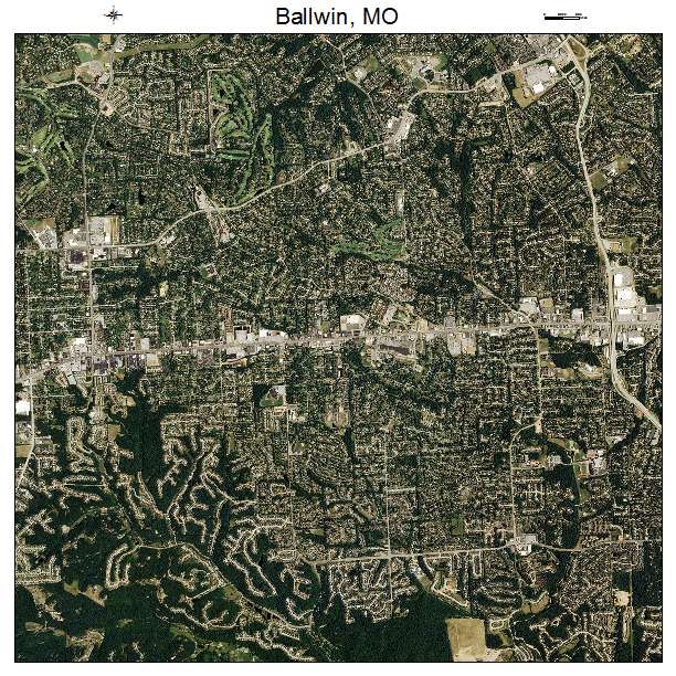Ballwin, MO air photo map