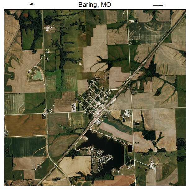 Baring, MO air photo map