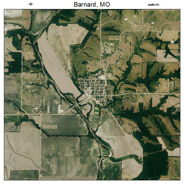 Barnard, MO air photo map