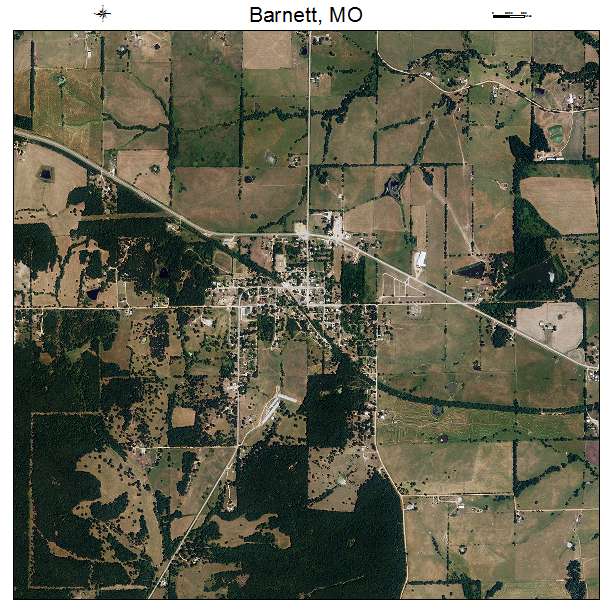 Barnett, MO air photo map