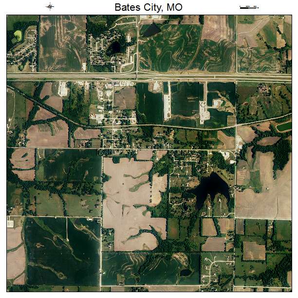 Bates City, MO air photo map