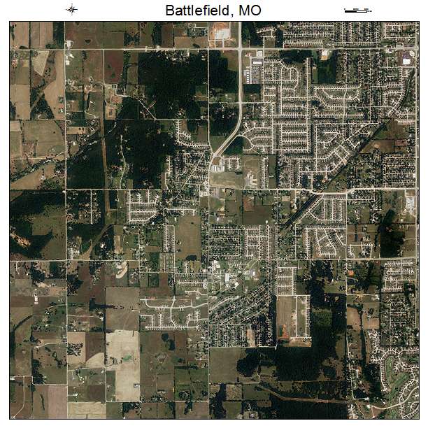 Battlefield, MO air photo map