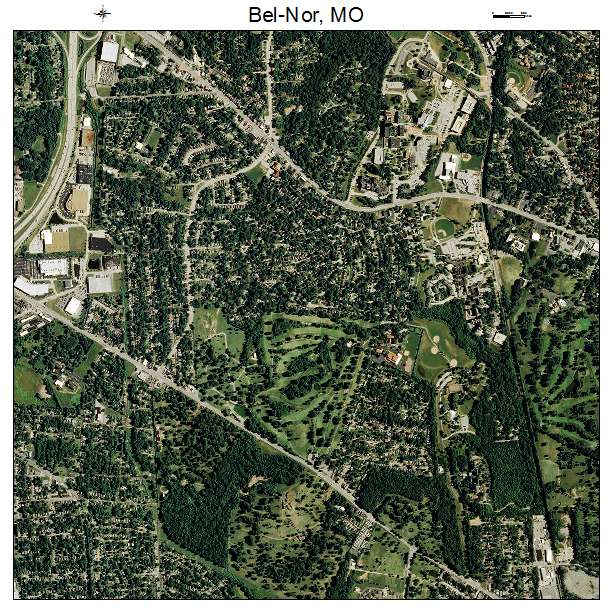 Bel Nor, MO air photo map