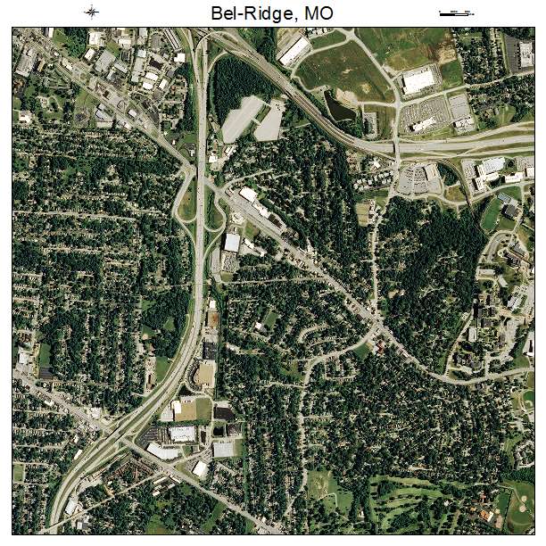 Bel Ridge, MO air photo map